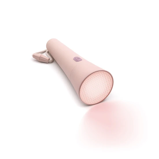 Modern, környezetbarát és praktikus, szabályozható zseblámpa rózsaszín színben.