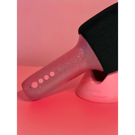Rózsaszín mikrofon Csillámos Liget Rózsa - Bluetooth mikrofon csillámmal, hangeffektekkel és szórakozással gyerekeknek.