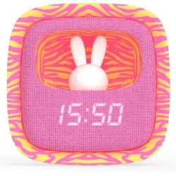 Ébresztőóra és éjszakai fény Zebra Pink