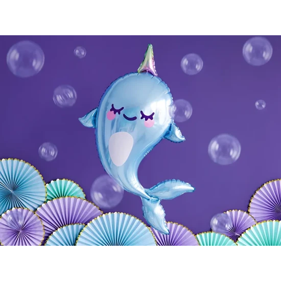 Narvál léggömb – Színes léggömb tengeri lény formájú gyerekeknek és felnőtteknek