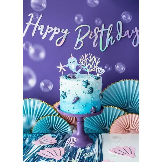Party Deco Garland Boldog születésnapot gyöngy Happy Birthday Garland - Gyöngydísz bármilyen születésnapi partira