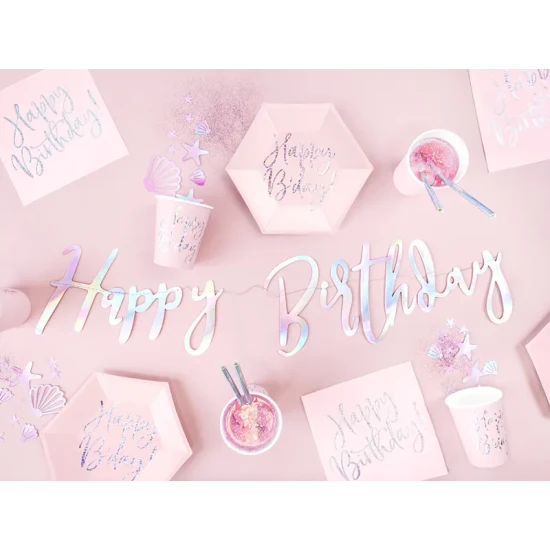 Party Deco Garland Boldog születésnapot gyöngy Happy Birthday Garland - Gyöngydísz bármilyen születésnapi partira