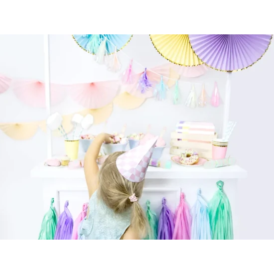 Party Deco Garland bojttal Füzér bojtokkal - Színes barkácsparti dekoráció
