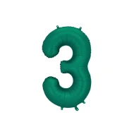 3-as számú léggömb Sötétzöld 86 cm 3-as számú léggömb Sötétzöld 86 cm