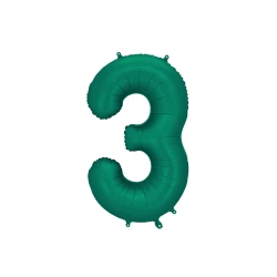 3-as számú léggömb Sötétzöld 86 cm 3-as számú léggömb Sötétzöld 86 cm