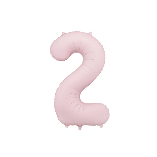 Elegáns léggömb 2. születésnapra - pasztell rózsaszín a főszerepben