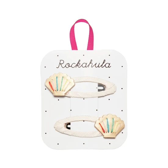 Rockahula Kids Hajcsat Rainbow Shell 2 db Rainbow Shell hajcsattok - Szivárvány kagylók és finom arany részletek a tökéletes frizuráért!