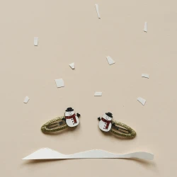 Hair clips Snowman 2 pcs
