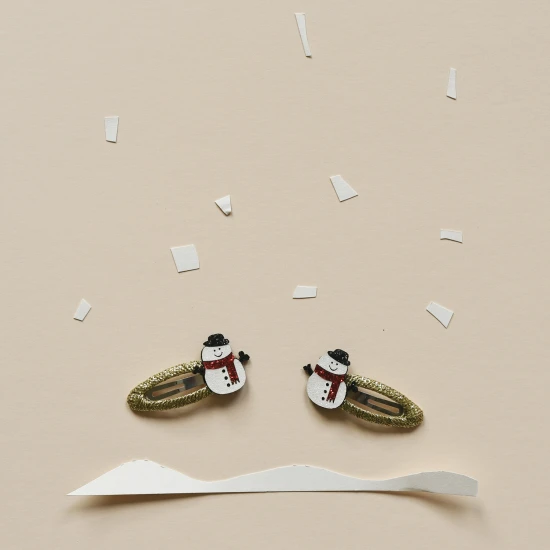 Hair clips Snowman 2 pcs Hair clips Snowman 2 pcs