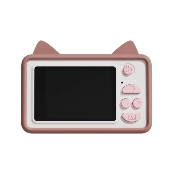 Gyermek digitális fényképezőgép minden utazáshoz macska motívummal.