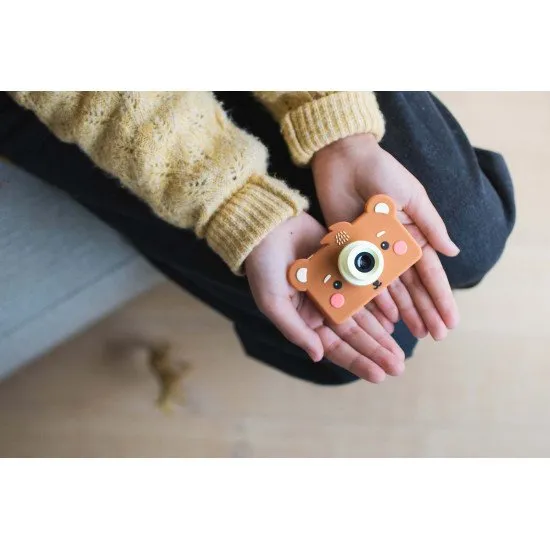 Gyermek digitális fényképezőgép minden utazáshoz medve motívummal.