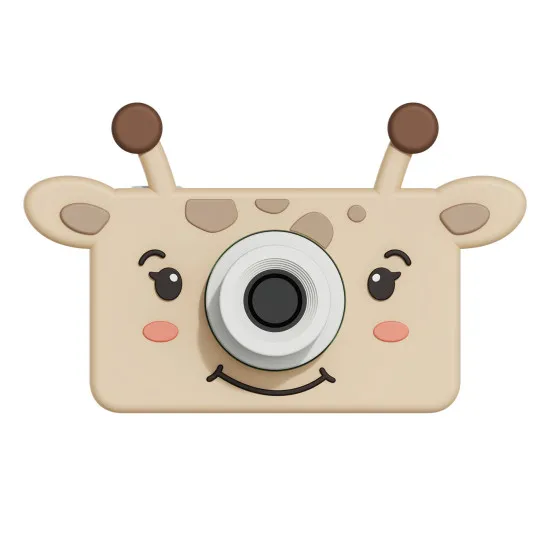Gyermek digitális fényképezőgép minden utazáshoz zsiráf motívummal.