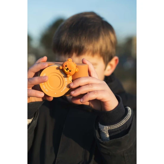 Gyerekkamera állati témájú szelfi kamerával. 