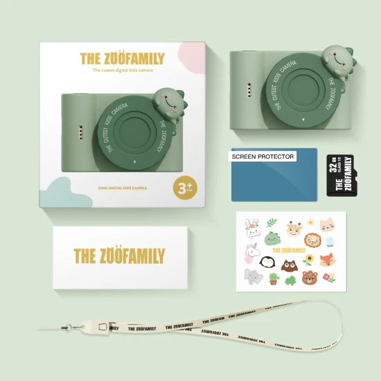 Gyerekkamera állati témájú szelfi kamerával. 