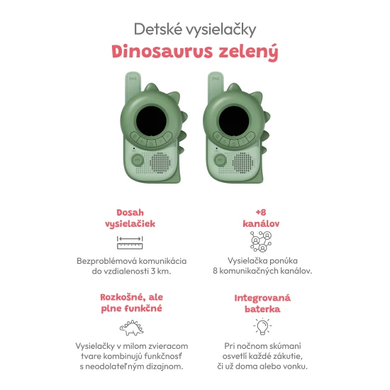 A Zoofamily gyermekrádió készlete 2 rádiót tartalmaz.
