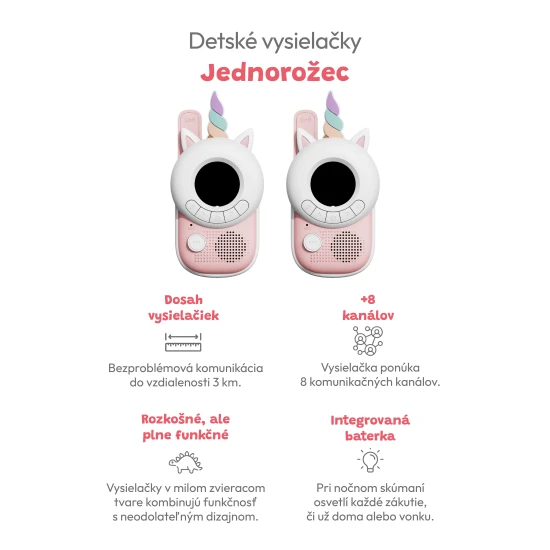 A Zoofamily gyermekrádió készlete 2 rádiót tartalmaz.