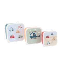 Uzsonnás doboz szett 3 db City Cars