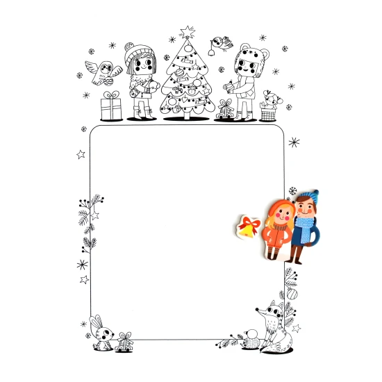 Mágneses könyv karácsonyi témájú gyerekeknek