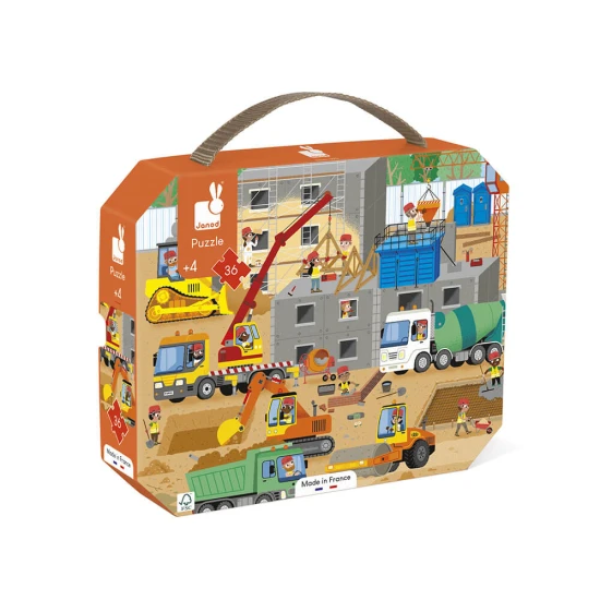Janod Puzzle tokban Építés alatt 36 db J02604