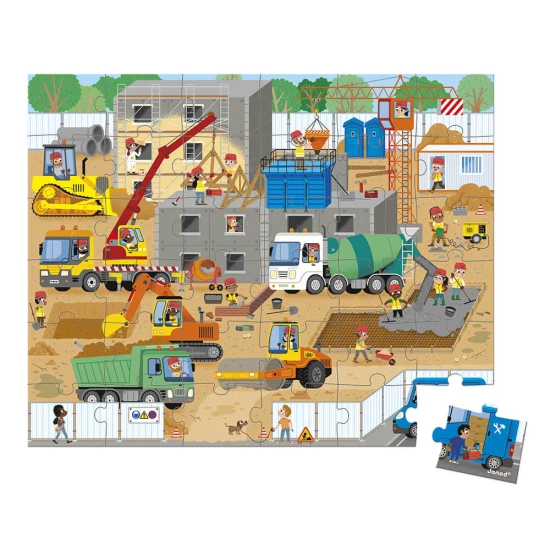 Janod Puzzle tokban Építés alatt 36 db J02604