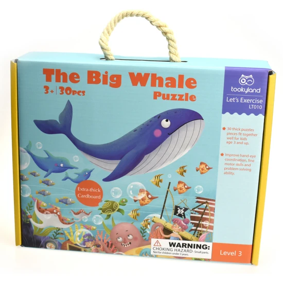 Bálna motívumú gyerekrejtvény