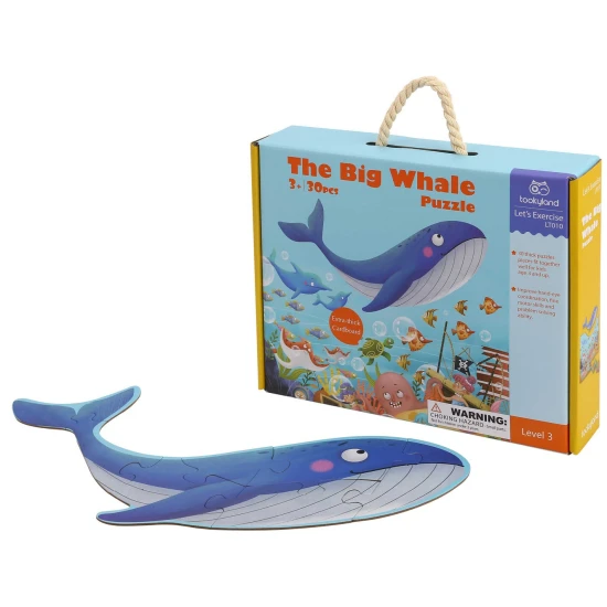 Bálna motívumú gyerekrejtvény