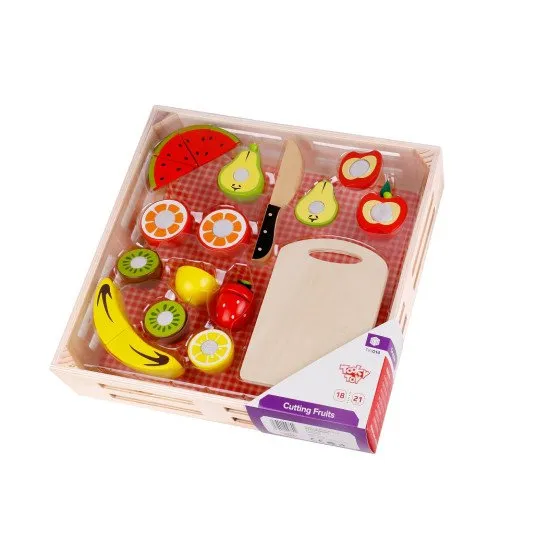 Gyerekeknek vágható fából készült gyümölcs