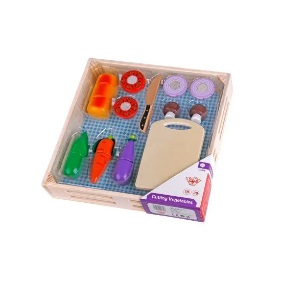 Fából vágott zöldségek gyerekeknek