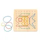 Logikai játék Geoboard - képek gumiszalagokból