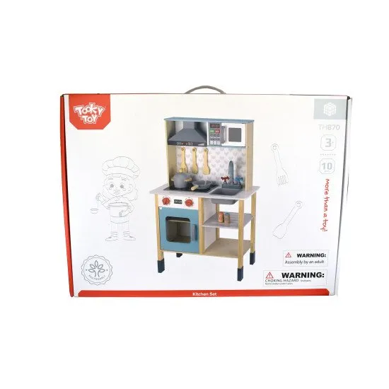 Konyha konyhai felszereléssel gyerekeknek
