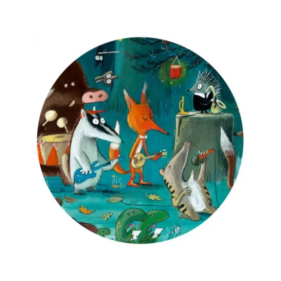 35 darabos felfedező kirakó: Erdei Zenekar