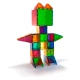 Eredeti 100 darabos MAGNA-TILES mágneses építőkészlet