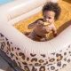 Felfújható téglalap alakú medence Swim Essentials bézs leopárdmintás 211 × 132 × 46 cm