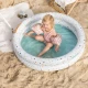 Felfújható gyermekmedence Terrazzo 100 cm terrazzo mintával és színes részletekkel, 2 kamrás