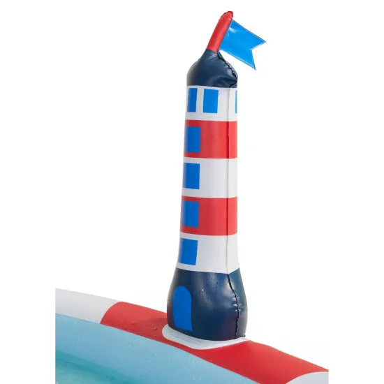 Felfújható medence csúszdával Kis tengerész 210 cm