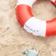 Swim Essentials gyermek felfújható kerék csíkos motívummal piros-fehér színben - átmérője 50 cm