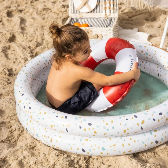 Felfújható kerék Little lifeguard 50 cm Swim Essentials piros-fehér csíkos