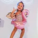 Swim Essentials gyermek felfújható kerék flamingó dizájnnal rózsaszín színben - átmérő 55 cm