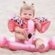 Swim Essentials gyermek felfújható kerék flamingó dizájnnal rózsaszín színben - átmérő 55 cm