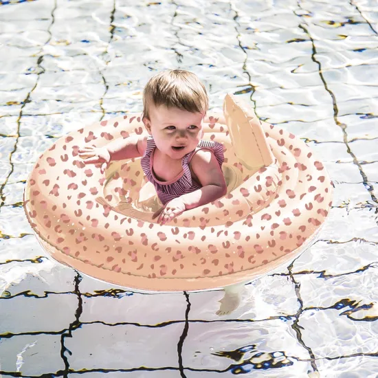 Old Pink Leopard baba úszógumi ülőkével