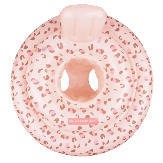 Old Pink Leopard baba úszógumi ülőkével
