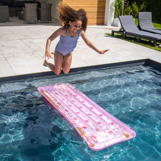 Swim Essentials csillogó pöttyös felfújható matrac medencéhez és tengerpartra