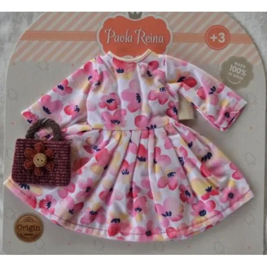 Babaruhák 32 cm Virágmintás ruha