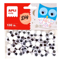 Fekete öntapadó szemek 100 db