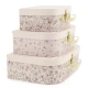 Bieco Háromdarabos kartondoboz bőrönd szett Ella szarvasgida dreamy flowers BIECO_04003039