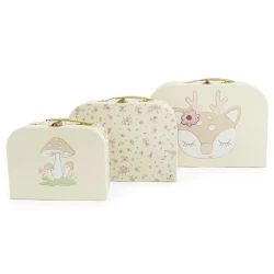 Háromdarabos kartondoboz bőrönd szett Ella szarvasgida vintage flowers