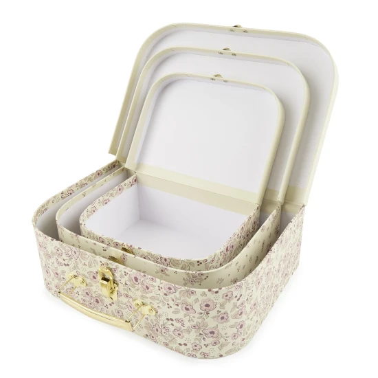 Háromdarabos kartondoboz bőrönd szett Ella szarvasgida vintage flowers Bieco Háromdarabos kartondoboz bőrönd szett Ella szarvasgida vintage flowers BIECO_04003040