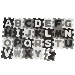 Habszivacs puzzle játszószőnyeg ábécével black & white 26 db