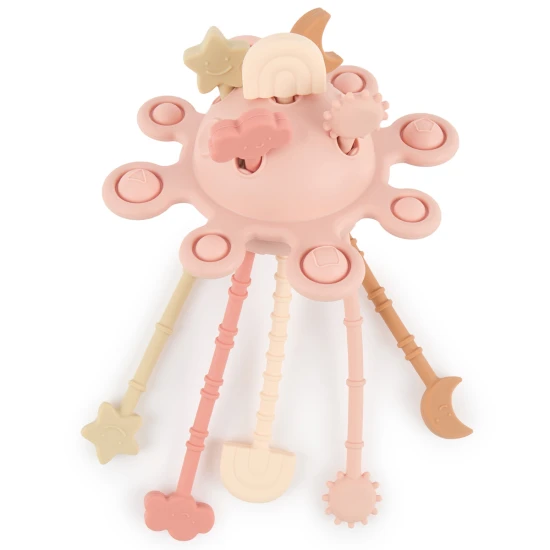 Bieco Szilikon készségfejlesztő játék funkciókkal dreamy rose BIECO_20000090