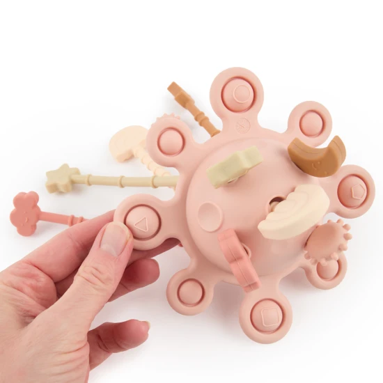 Bieco Szilikon készségfejlesztő játék funkciókkal dreamy rose BIECO_20000090